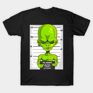 Alien Mugshot Cryptozoology T-Shirt